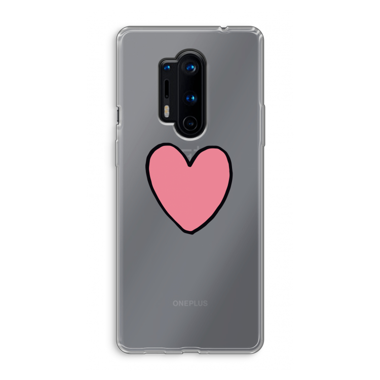 Hartje: OnePlus 8 Pro Transparant Hoesje