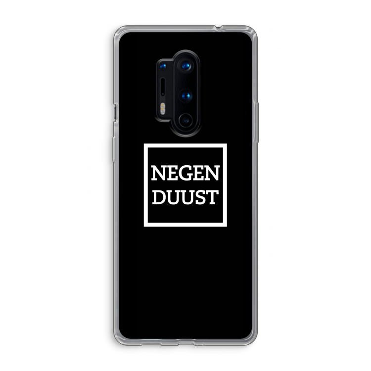 Negenduust black: OnePlus 8 Pro Transparant Hoesje