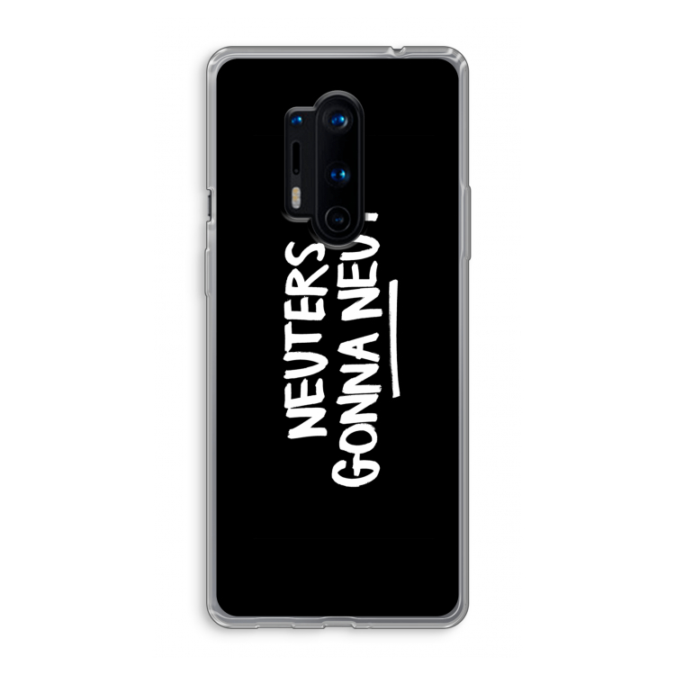 Neuters (zwart): OnePlus 8 Pro Transparant Hoesje