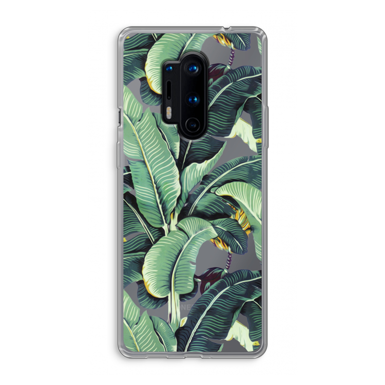 Bananenbladeren: OnePlus 8 Pro Transparant Hoesje