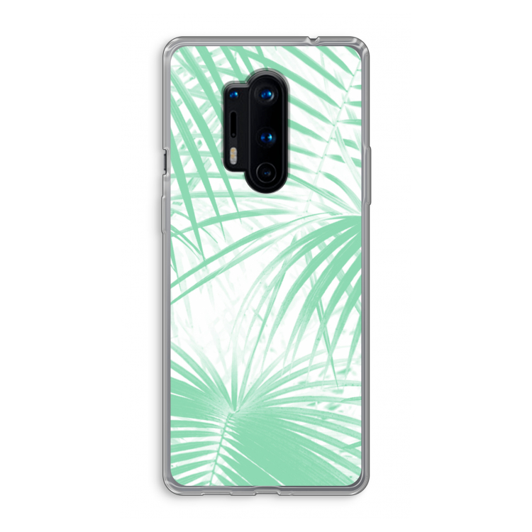 Palmbladeren: OnePlus 8 Pro Transparant Hoesje