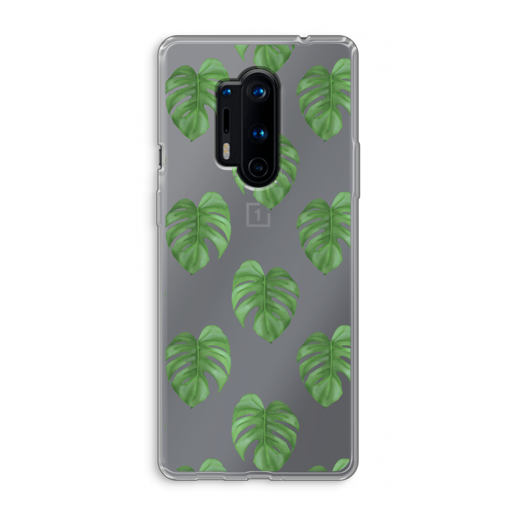 Monstera leaves: OnePlus 8 Pro Transparant Hoesje