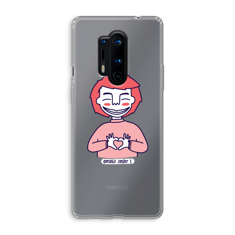 Hartje: OnePlus 8 Pro Transparant Hoesje