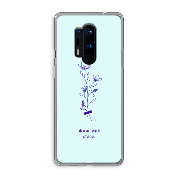 Bloom with grace: OnePlus 8 Pro Transparant Hoesje
