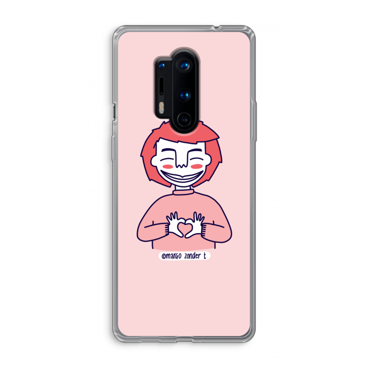 Hartje: OnePlus 8 Pro Transparant Hoesje