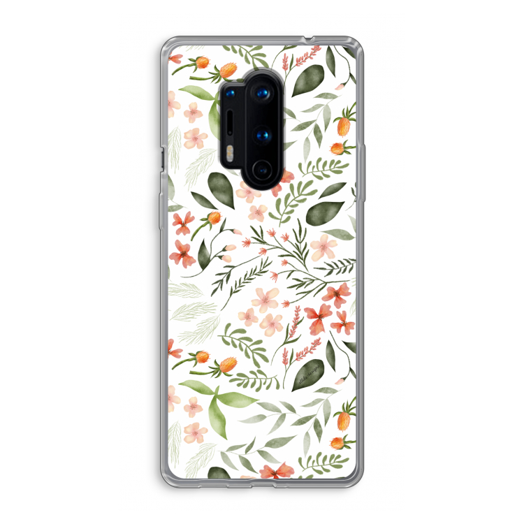 Sweet little flowers: OnePlus 8 Pro Transparant Hoesje