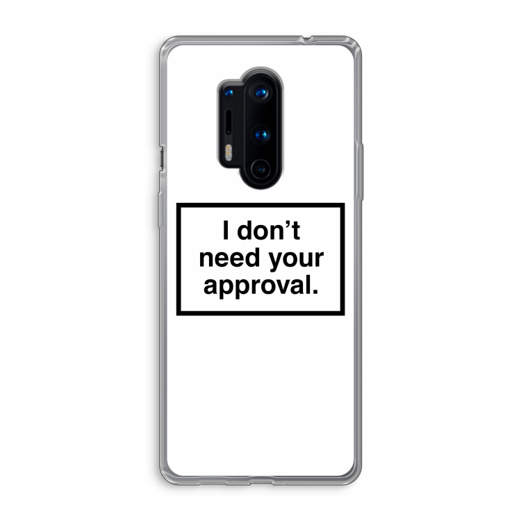 Don't need approval: OnePlus 8 Pro Transparant Hoesje