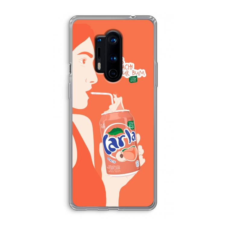 Peach please!: OnePlus 8 Pro Transparant Hoesje