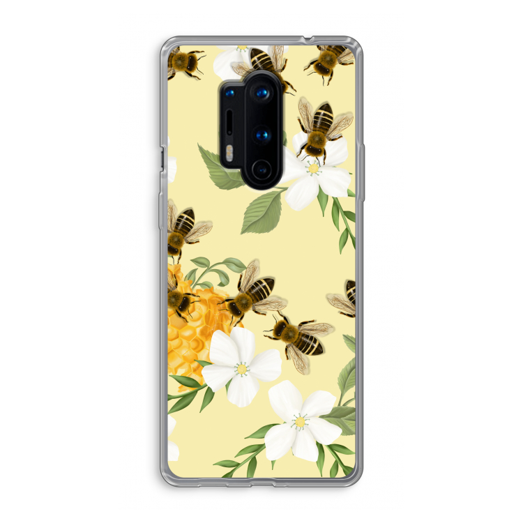 No flowers without bees: OnePlus 8 Pro Transparant Hoesje