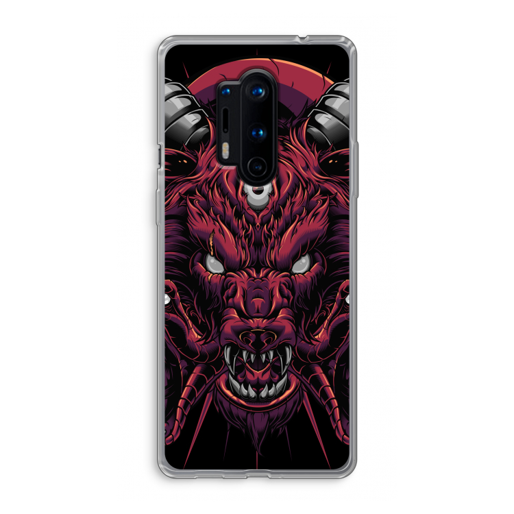 Hell Hound and Serpents: OnePlus 8 Pro Transparant Hoesje