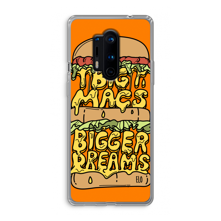 Big Macs Bigger Dreams: OnePlus 8 Pro Transparant Hoesje