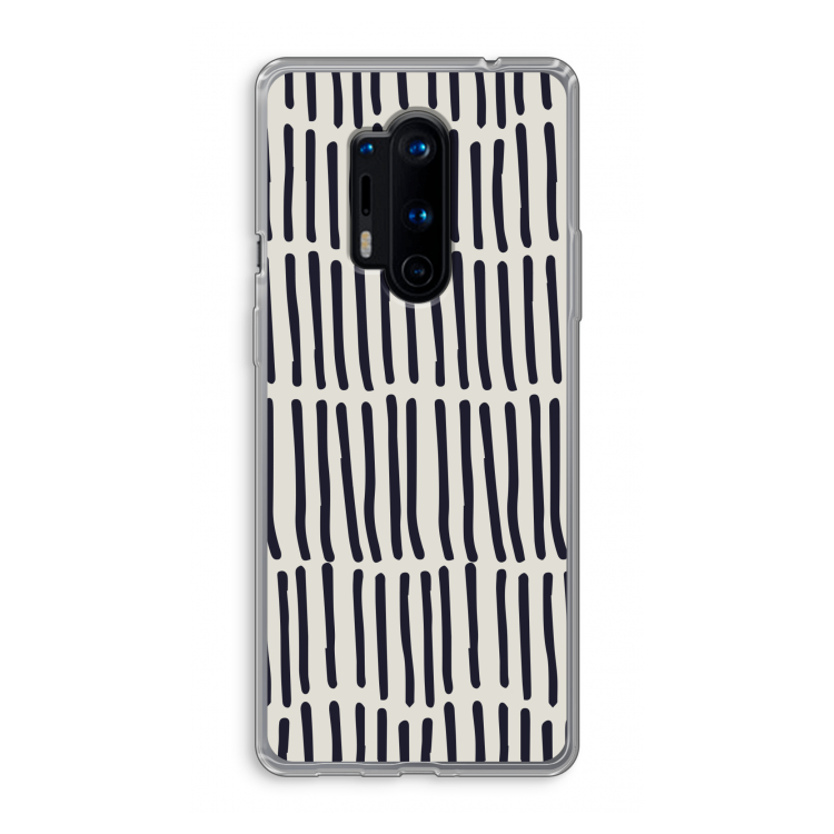 Moroccan stripes: OnePlus 8 Pro Transparant Hoesje