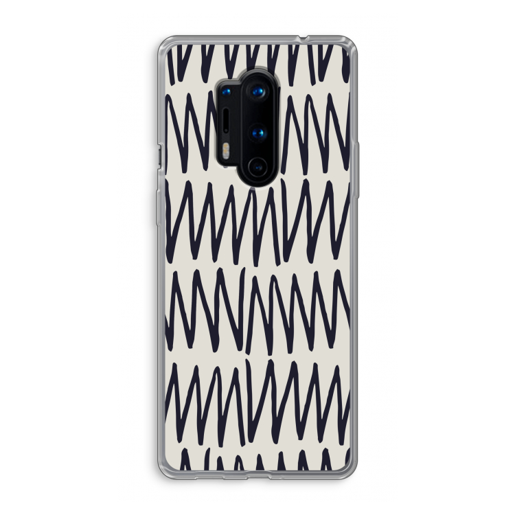 Marrakech Zigzag: OnePlus 8 Pro Transparant Hoesje