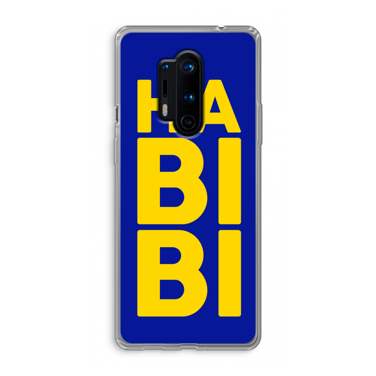 Habibi Blue: OnePlus 8 Pro Transparant Hoesje