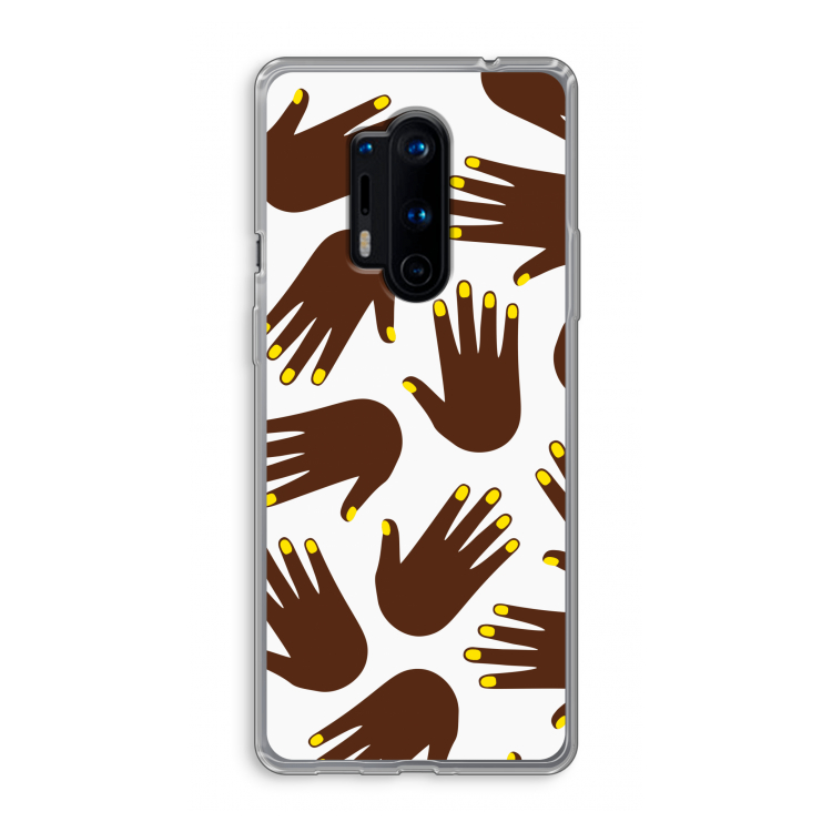 Hands dark: OnePlus 8 Pro Transparant Hoesje