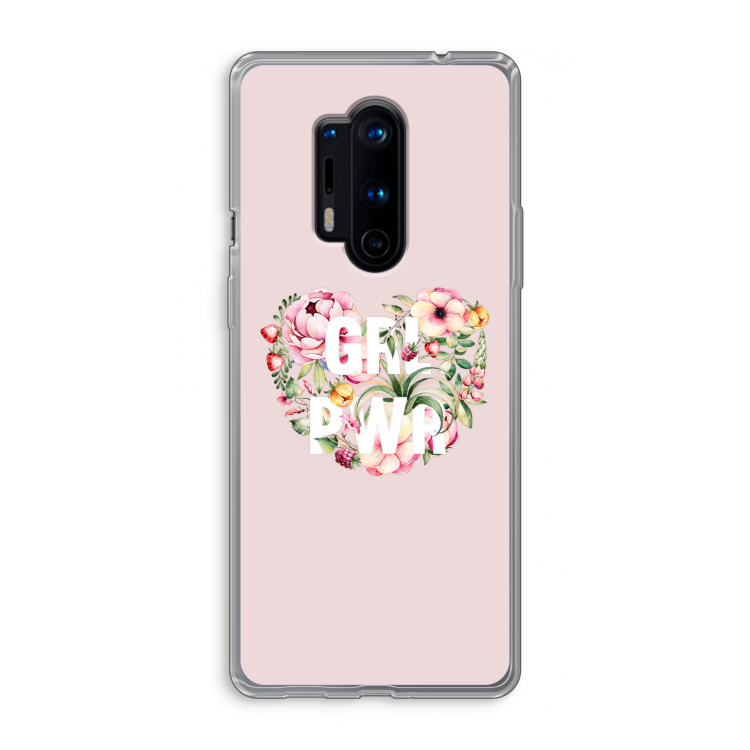 GRL PWR Flower: OnePlus 8 Pro Transparant Hoesje