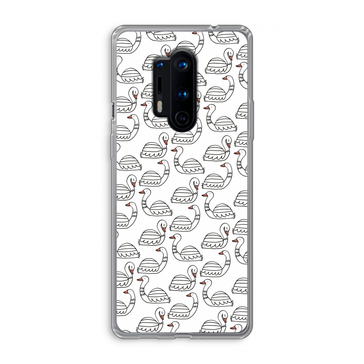 Zwanen: OnePlus 8 Pro Transparant Hoesje