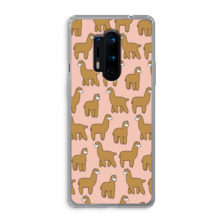 Alpacas: OnePlus 8 Pro Transparant Hoesje