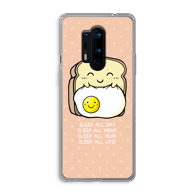 Sleep All Day: OnePlus 8 Pro Transparant Hoesje