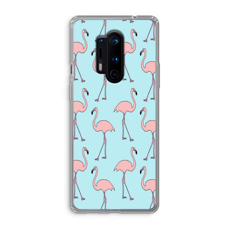 Anything Flamingoes: OnePlus 8 Pro Transparant Hoesje