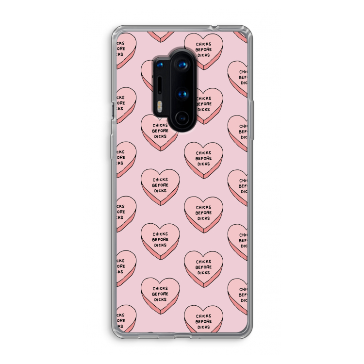 Chicks before dicks: OnePlus 8 Pro Transparant Hoesje