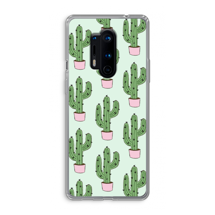 Cactus Lover: OnePlus 8 Pro Transparant Hoesje