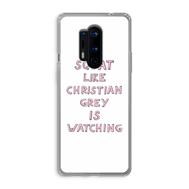 Christian Grey: OnePlus 8 Pro Transparant Hoesje