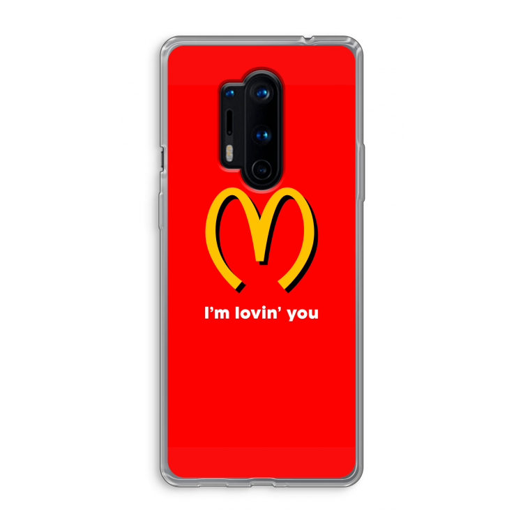 I'm lovin' you: OnePlus 8 Pro Transparant Hoesje
