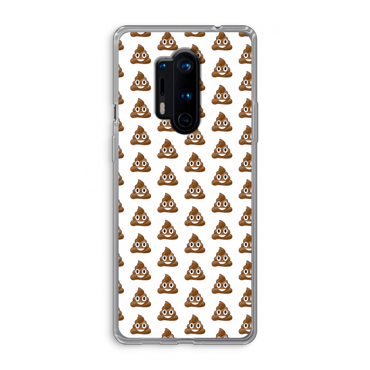 Poop emoji: OnePlus 8 Pro Transparant Hoesje