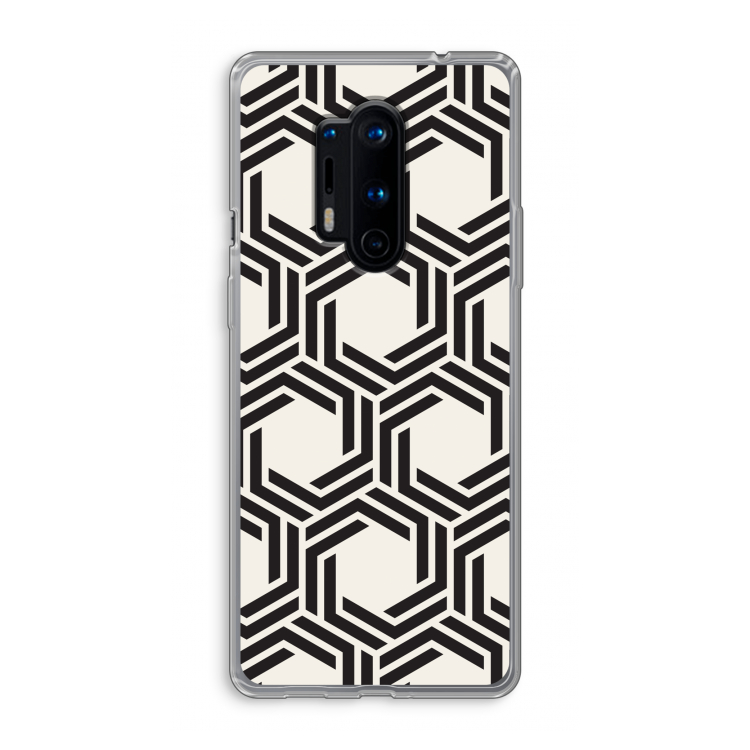 Geometrisch patroon: OnePlus 8 Pro Transparant Hoesje