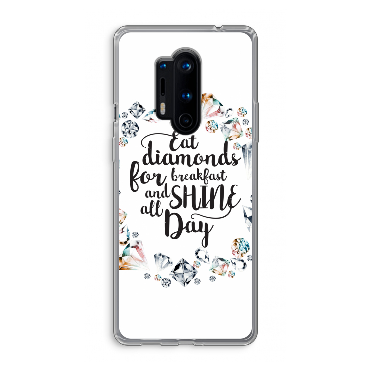 Diamonds: OnePlus 8 Pro Transparant Hoesje