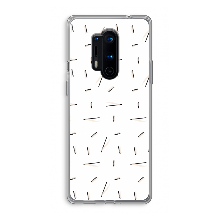 Hipster stripes: OnePlus 8 Pro Transparant Hoesje