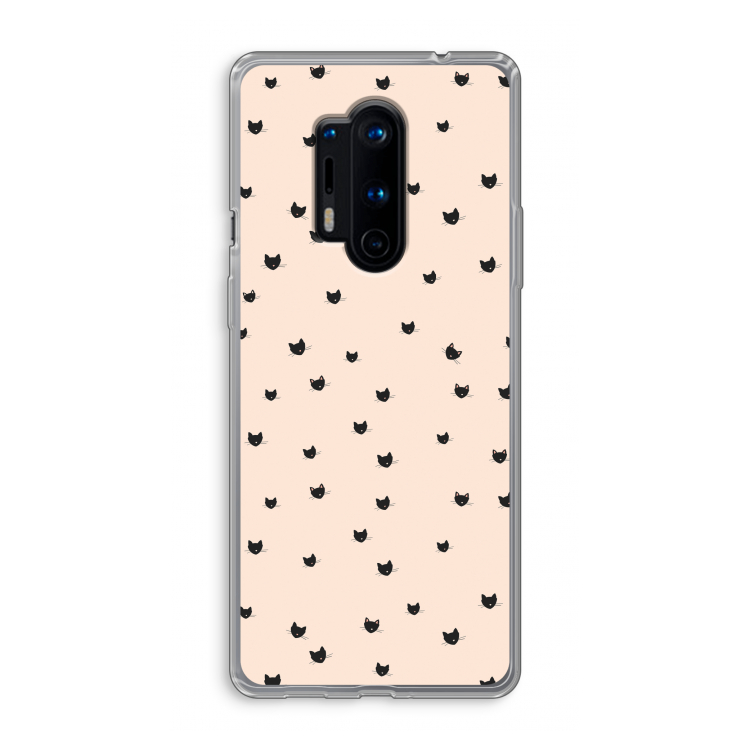 Kleine kattenkopjes: OnePlus 8 Pro Transparant Hoesje