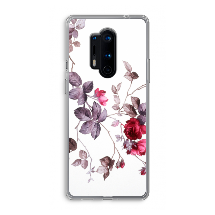 Mooie bloemen: OnePlus 8 Pro Transparant Hoesje