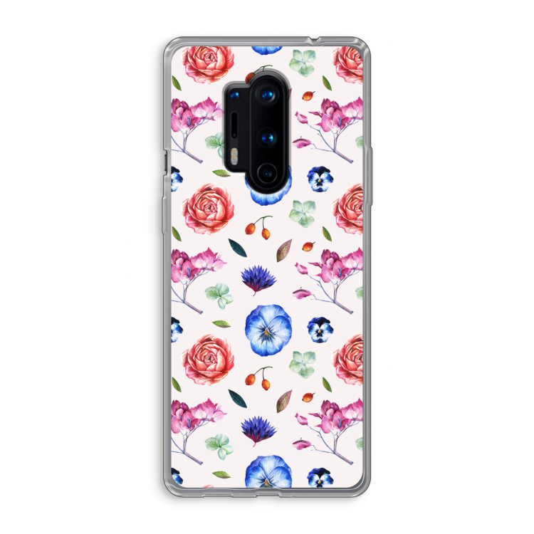 Bloemetjes: OnePlus 8 Pro Transparant Hoesje