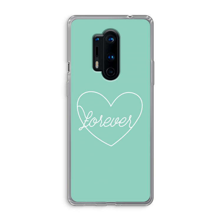 Forever heart pastel: OnePlus 8 Pro Transparant Hoesje
