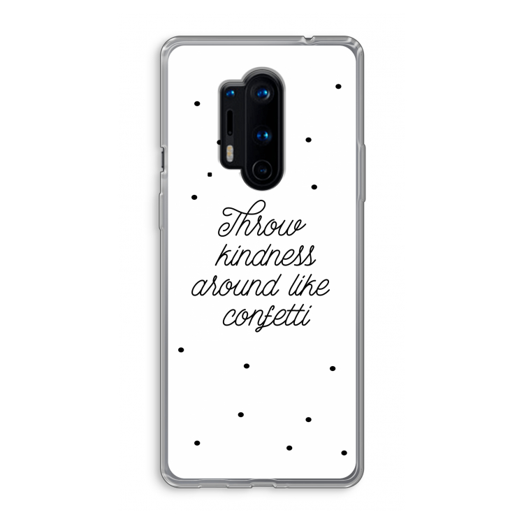 Confetti: OnePlus 8 Pro Transparant Hoesje