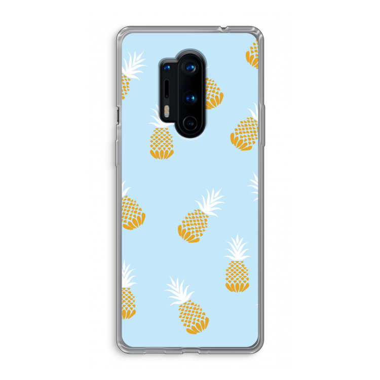 Ananasjes: OnePlus 8 Pro Transparant Hoesje