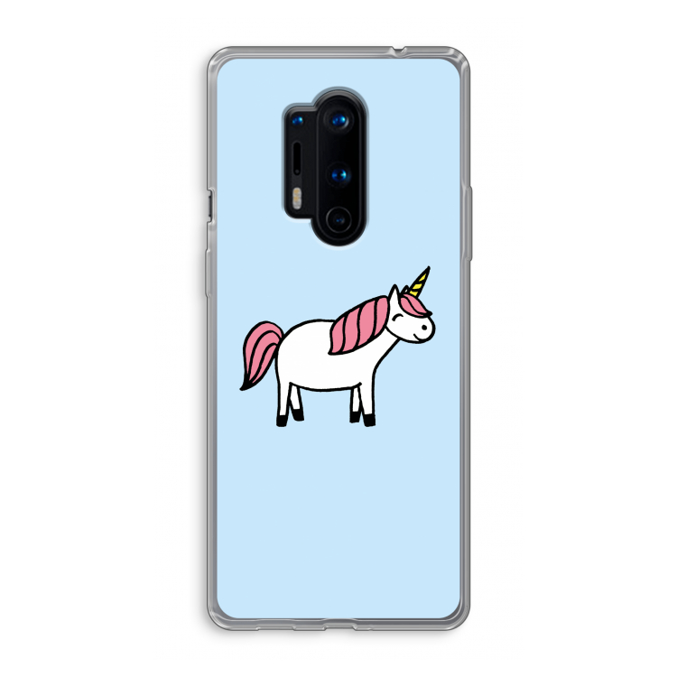 Eenhoorn: OnePlus 8 Pro Transparant Hoesje