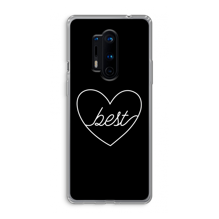 Best heart black: OnePlus 8 Pro Transparant Hoesje
