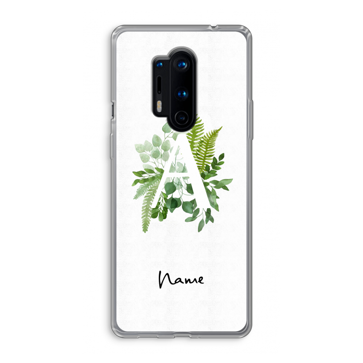 Green Brush: OnePlus 8 Pro Transparant Hoesje
