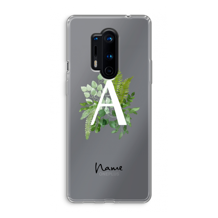 Green Brush: OnePlus 8 Pro Transparant Hoesje