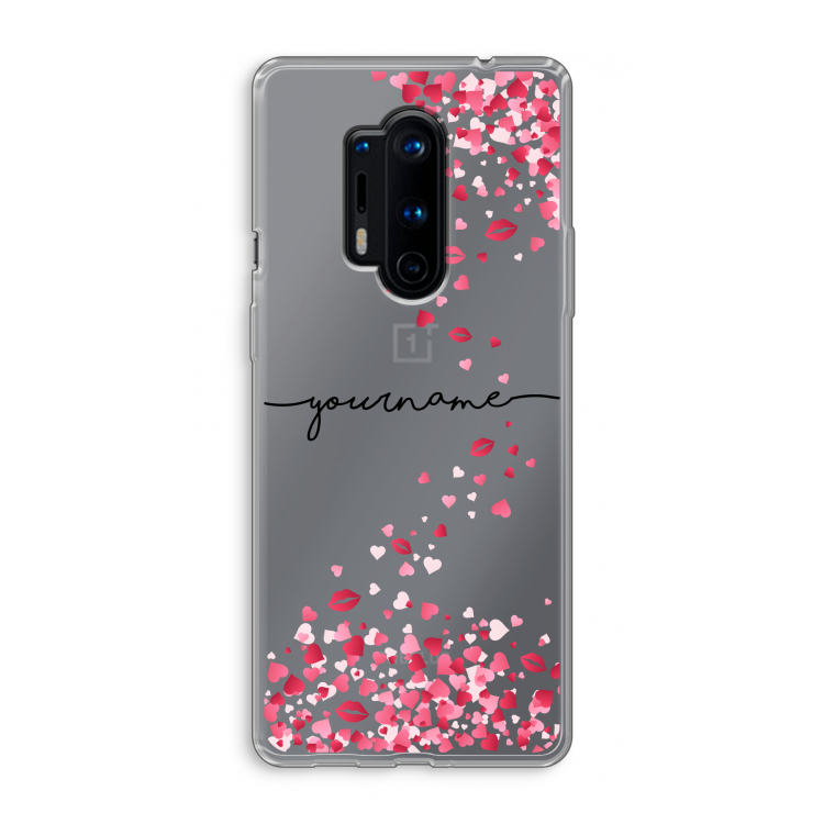 Hartjes en kusjes: OnePlus 8 Pro Transparant Hoesje