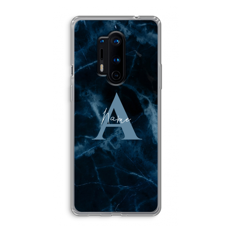 Midnight Marble: OnePlus 8 Pro Transparant Hoesje