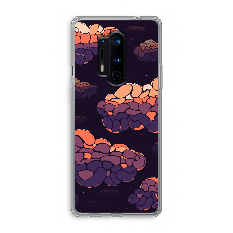 Patroon Wolken: OnePlus 8 Pro Transparant Hoesje
