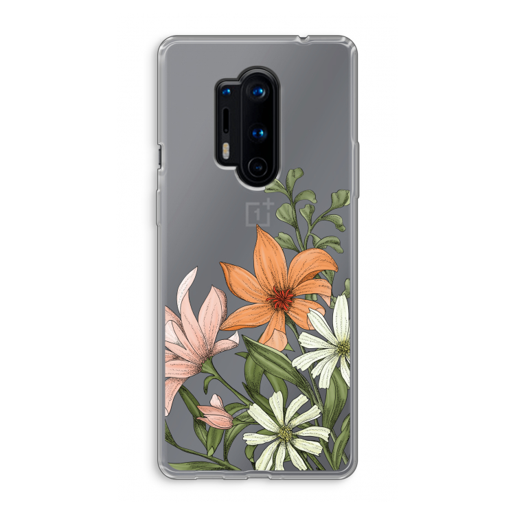 Floral bouquet: OnePlus 8 Pro Transparant Hoesje