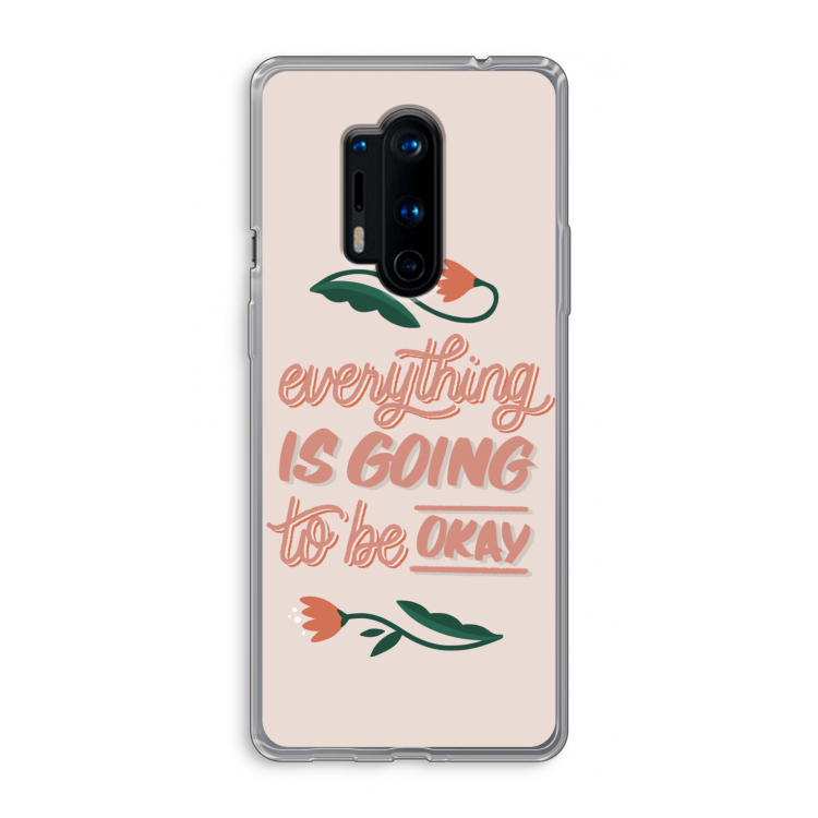 Optimistic flower girl: OnePlus 8 Pro Transparant Hoesje