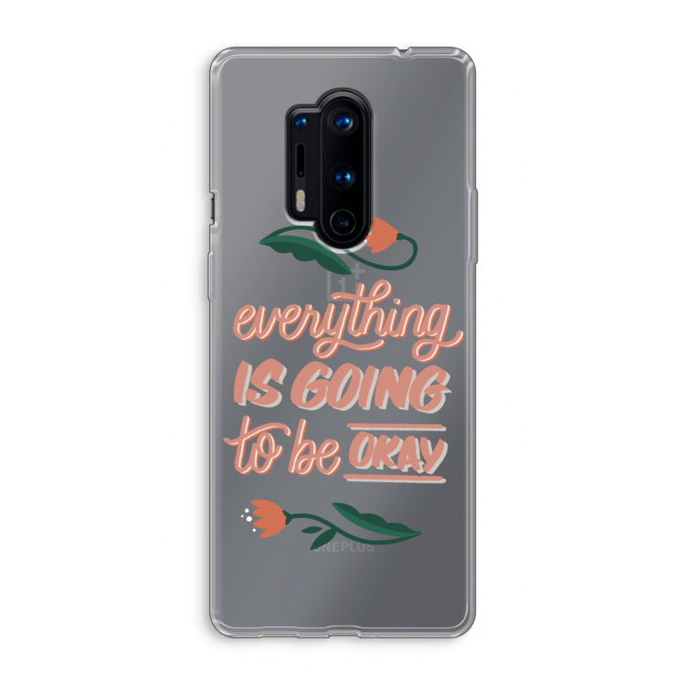 Optimistic flower girl: OnePlus 8 Pro Transparant Hoesje