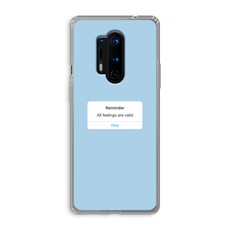 Reminder: OnePlus 8 Pro Transparant Hoesje