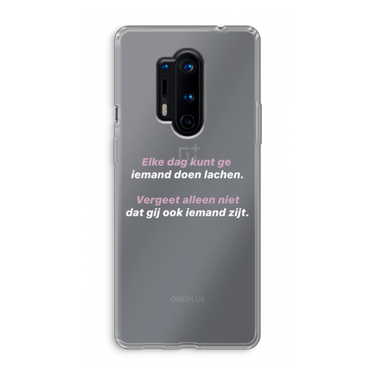 gij zijt ook iemand: OnePlus 8 Pro Transparant Hoesje